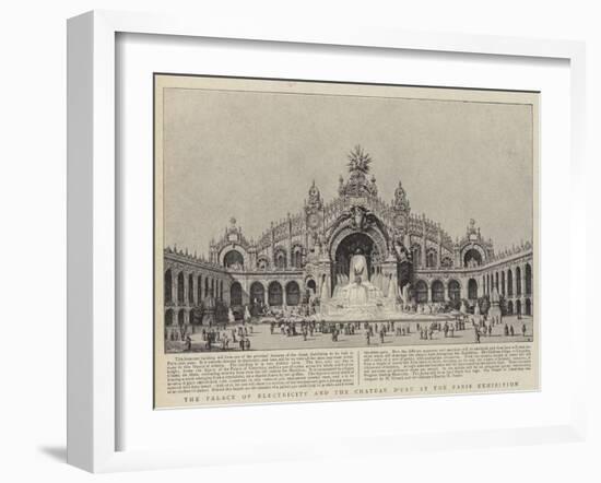 The Palace of Electricity and the Chateau D'Eau at the Paris Exhibition-null-Framed Giclee Print