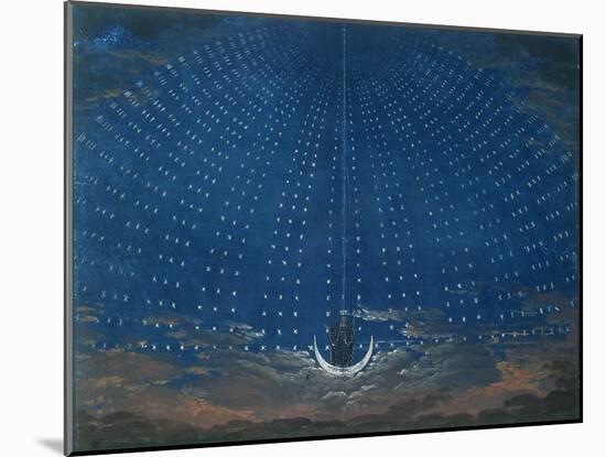 The Palace of the Queen of the Night, Set Design for 'The Magic Flute' by Wolfgang Amadeus Mozart-Schinkel-Mounted Giclee Print