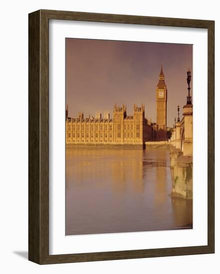 The Palace of Westminster and Big Ben, Across the River Thames, London, England, UK-John Miller-Framed Photographic Print