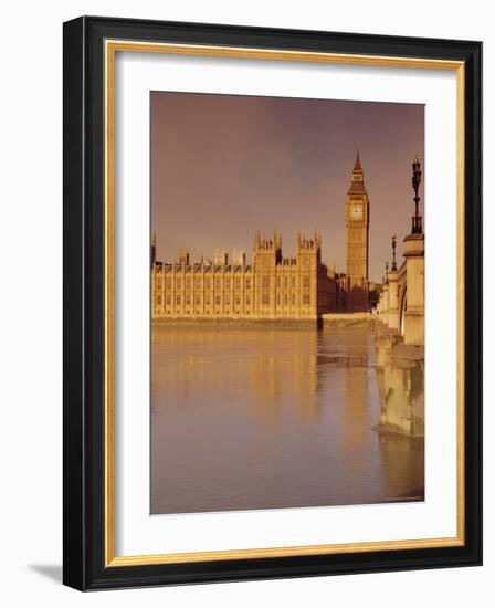 The Palace of Westminster and Big Ben, Across the River Thames, London, England, UK-John Miller-Framed Photographic Print