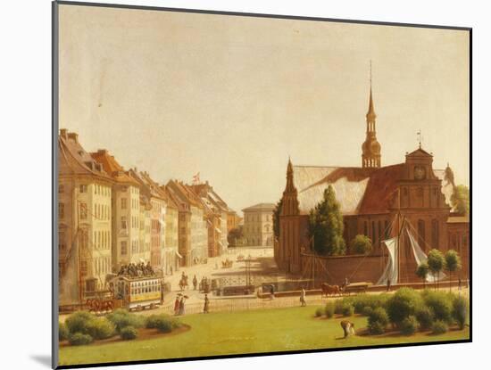 The Palace Square and Holmens Kirke, Copenhagen-Constantin Hansen-Mounted Giclee Print