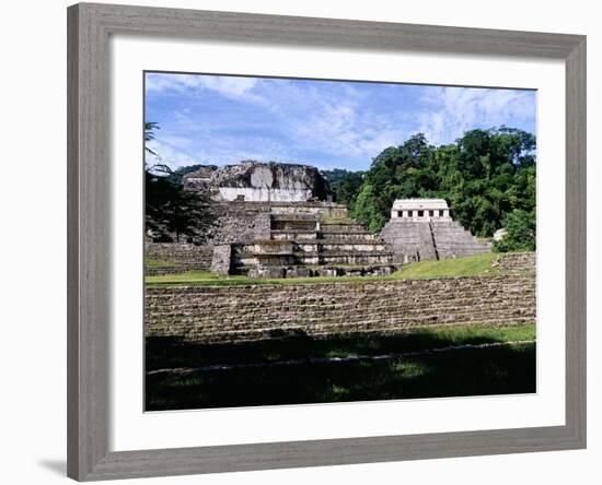 The Palace, the Temple X and the Temple of the Inscriptions-null-Framed Giclee Print