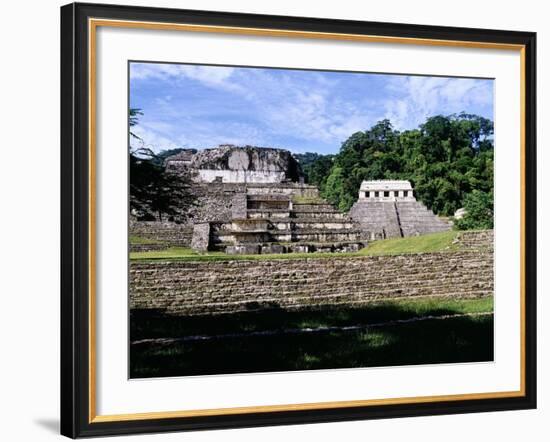 The Palace, the Temple X and the Temple of the Inscriptions-null-Framed Giclee Print