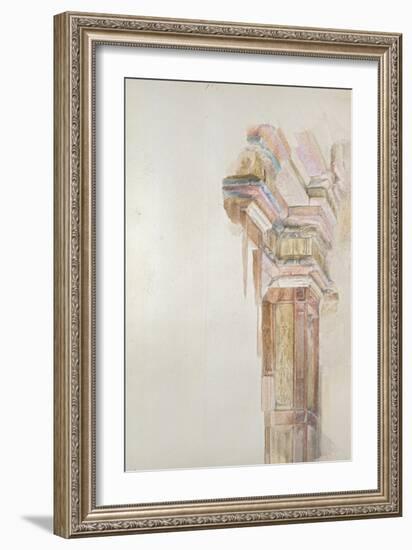 The Palazzo Gambacorti, Pisa, 27 - 30 April 1872 (Watercolour over Graphite on Wove Paper)-John Ruskin-Framed Giclee Print