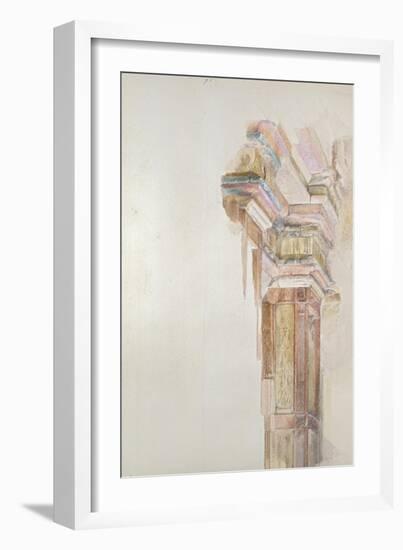 The Palazzo Gambacorti, Pisa, 27 - 30 April 1872 (Watercolour over Graphite on Wove Paper)-John Ruskin-Framed Giclee Print