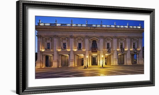 The Palazzo Nuovo of the Capitoline Museums, on the Piazza Del Campidoglio at Night, Rome-Cahir Davitt-Framed Photographic Print