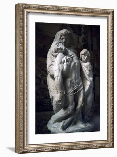 The Palestrina Pieta by Michelangelo, 15th century. Artist: Michelangelo Buonarroti-Michelangelo Buonarroti-Framed Giclee Print