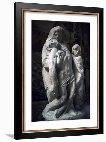 The Palestrina Pieta by Michelangelo, 15th century. Artist: Michelangelo Buonarroti-Michelangelo Buonarroti-Framed Giclee Print