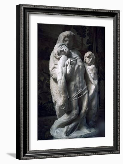 The Palestrina Pieta by Michelangelo, 15th century. Artist: Michelangelo Buonarroti-Michelangelo Buonarroti-Framed Giclee Print