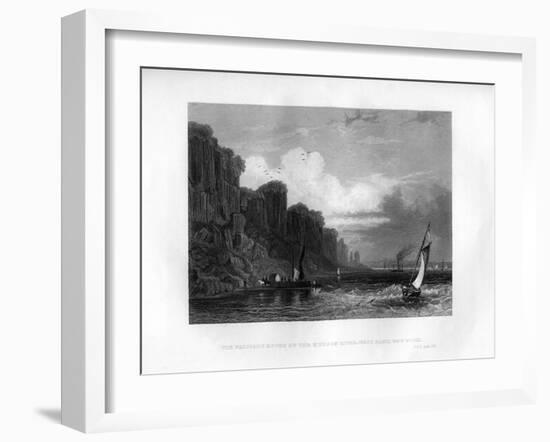 The Palisade Rocks on the Hudson River, West Bank, New York, 1855-null-Framed Giclee Print