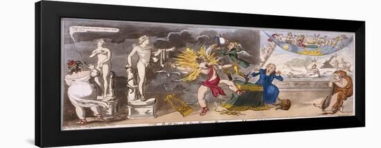 The Pall Mall Apollo or R-Ty in a Blaze, 1816-Isaac Cruikshank-Framed Giclee Print