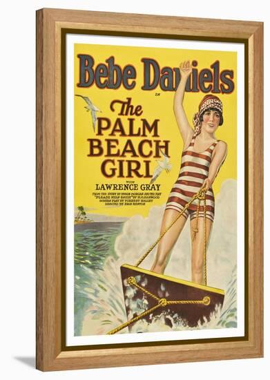 The Palm Beach Girl-null-Framed Stretched Canvas