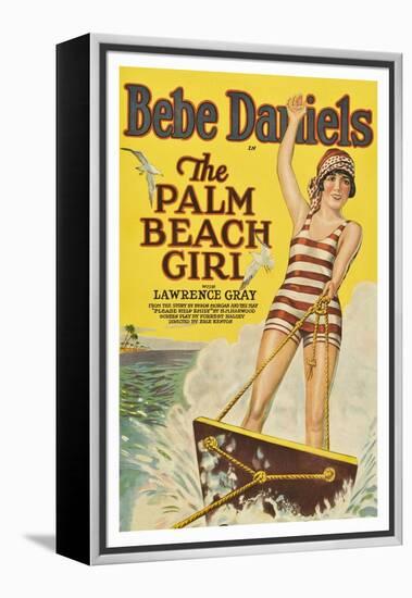 The Palm Beach Girl-null-Framed Stretched Canvas