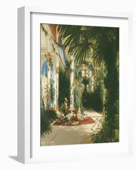 The Palm House on the Pfaueninsel Near Potsdam-Karl Blechen-Framed Giclee Print