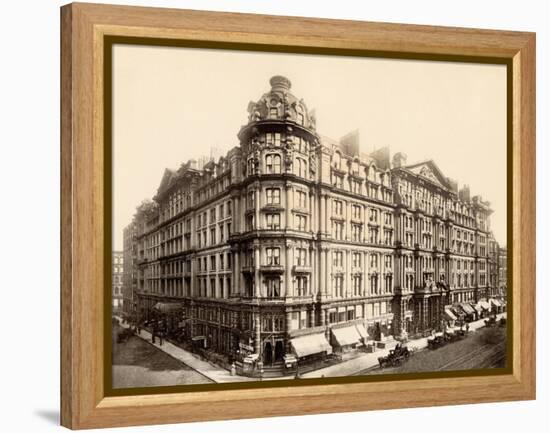 The Palmer House on the Corner of State and Monroe Streets, Chicago, 1890s-null-Framed Premier Image Canvas