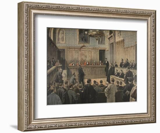 The Panama Trial, Illustration from 'Le Petit Journal: Supplement Illustre', 2nd January 1898-Fortuné Louis Méaulle-Framed Giclee Print