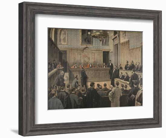 The Panama Trial, Illustration from 'Le Petit Journal: Supplement Illustre', 2nd January 1898-Fortuné Louis Méaulle-Framed Giclee Print