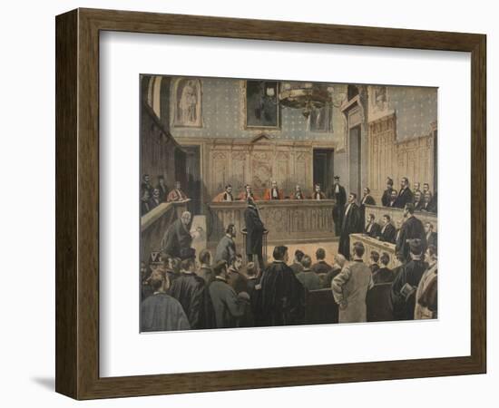 The Panama Trial, Illustration from 'Le Petit Journal: Supplement Illustre', 2nd January 1898-Fortuné Louis Méaulle-Framed Giclee Print