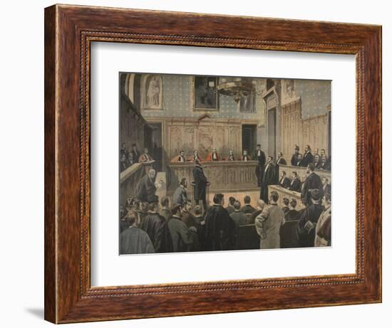 The Panama Trial, Illustration from 'Le Petit Journal: Supplement Illustre', 2nd January 1898-Fortuné Louis Méaulle-Framed Giclee Print