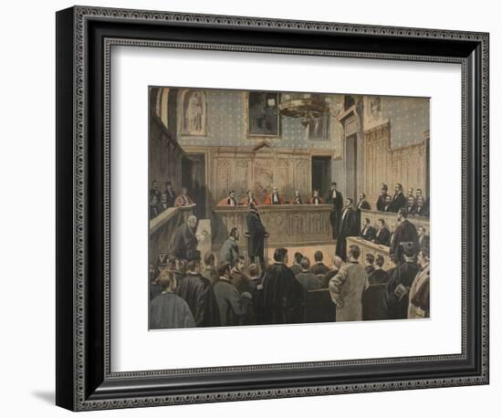 The Panama Trial, Illustration from 'Le Petit Journal: Supplement Illustre', 2nd January 1898-Fortuné Louis Méaulle-Framed Giclee Print