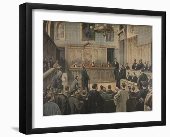 The Panama Trial, Illustration from 'Le Petit Journal: Supplement Illustre', 2nd January 1898-Fortuné Louis Méaulle-Framed Giclee Print