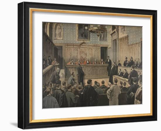 The Panama Trial, Illustration from 'Le Petit Journal: Supplement Illustre', 2nd January 1898-Fortuné Louis Méaulle-Framed Giclee Print