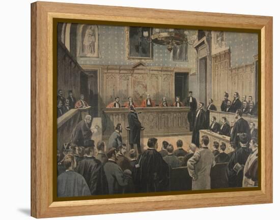 The Panama Trial, Illustration from 'Le Petit Journal: Supplement Illustre', 2nd January 1898-Fortuné Louis Méaulle-Framed Premier Image Canvas