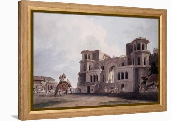 The Panch Mahal Gate, Lucknow, Uttar Pradesh, C. 1789 (Pencil, Pen, Brown and Black Ink, W/C)-Thomas & William Daniell-Framed Premier Image Canvas