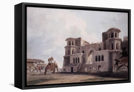 The Panch Mahal Gate, Lucknow, Uttar Pradesh, C. 1789 (Pencil, Pen, Brown and Black Ink, W/C)-Thomas & William Daniell-Framed Premier Image Canvas
