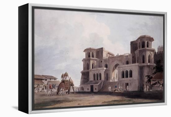 The Panch Mahal Gate, Lucknow, Uttar Pradesh, C. 1789 (Pencil, Pen, Brown and Black Ink, W/C)-Thomas & William Daniell-Framed Premier Image Canvas