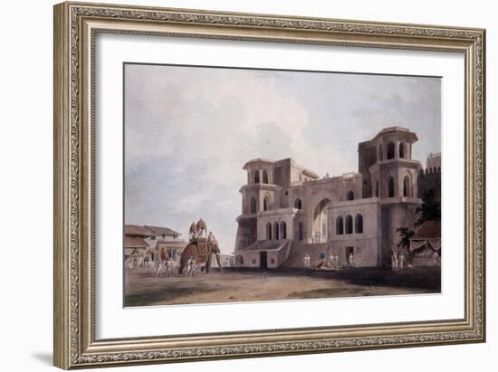 The Panch Mahal Gate, Lucknow, Uttar Pradesh, C. 1789 (Pencil, Pen, Brown and Black Ink, W/C)-Thomas & William Daniell-Framed Giclee Print