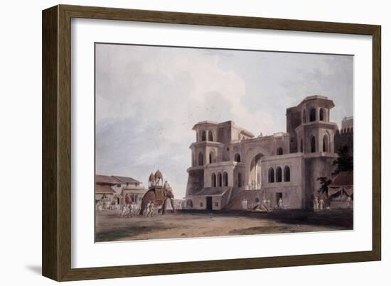 The Panch Mahal Gate, Lucknow, Uttar Pradesh, C. 1789 (Pencil, Pen, Brown and Black Ink, W/C)-Thomas & William Daniell-Framed Giclee Print