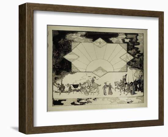 The Panel of the Mabinogian, No. 10-George Sheringham-Framed Giclee Print