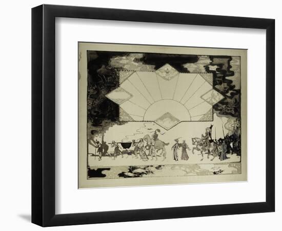 The Panel of the Mabinogian, No. 10-George Sheringham-Framed Giclee Print