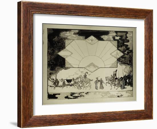 The Panel of the Mabinogian, No. 10-George Sheringham-Framed Giclee Print