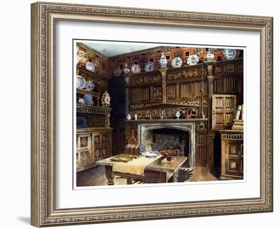 The Panelled Study at Groombridge Place, Kent, 1910-Edwin Foley-Framed Giclee Print