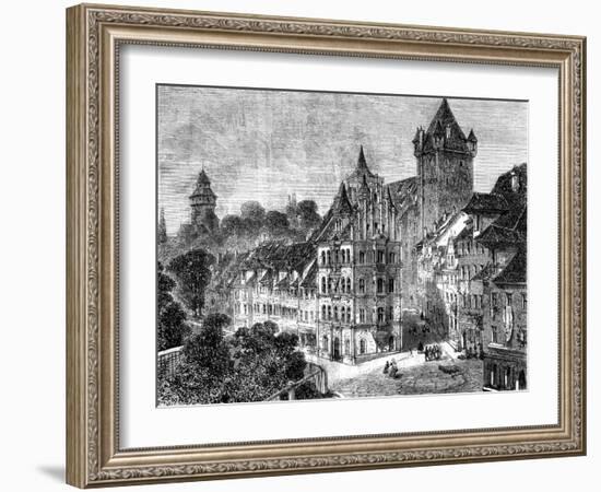 The Panierplatz in Nuremberg, Germany, 19th Century-Therond-Framed Giclee Print
