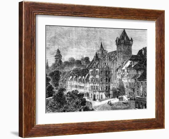 The Panierplatz in Nuremberg, Germany, 19th Century-Therond-Framed Giclee Print