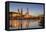 The Panorama of Dresden in Saxony with the River Elbe in the Foreground.-David Bank-Framed Premier Image Canvas