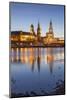 The Panorama of Dresden in Saxony with the River Elbe in the Foreground.-David Bank-Mounted Photographic Print