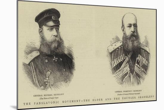 The Panslavonic Movement, the Elder and the Younger Skobeleff-null-Mounted Giclee Print