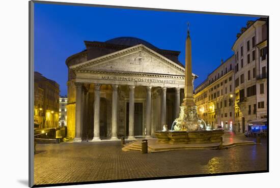 The Pantheon and Piazza Della Rotonda at Night, Rome, Lazio, Italy-Stuart Black-Mounted Photographic Print