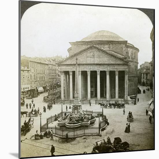 The Pantheon and the Piazza Della Rotunda, Rome, Italy-Underwood & Underwood-Mounted Photographic Print