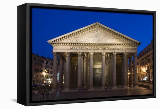 The Pantheon at Dusk, Rome, Italy-David Clapp-Framed Premier Image Canvas