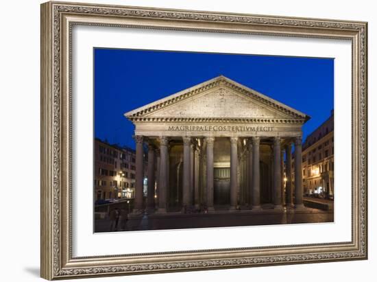 The Pantheon at Dusk, Rome, Italy-David Clapp-Framed Photographic Print