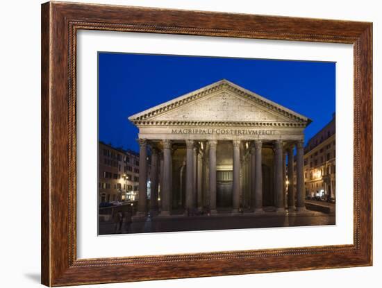 The Pantheon at Dusk, Rome, Italy-David Clapp-Framed Photographic Print