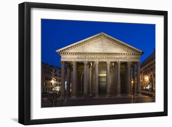 The Pantheon at Dusk, Rome, Italy-David Clapp-Framed Photographic Print