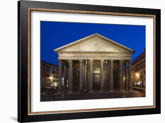 The Pantheon at Dusk, Rome, Italy-David Clapp-Framed Photographic Print