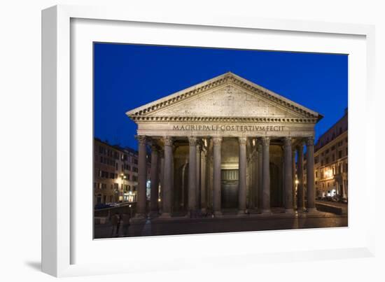 The Pantheon at Dusk, Rome, Italy-David Clapp-Framed Photographic Print