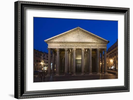 The Pantheon at Dusk, Rome, Italy-David Clapp-Framed Photographic Print